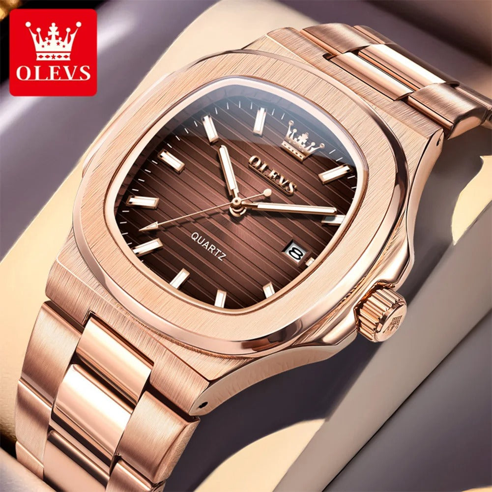 NIBOSI Luxury Men's Watches Waterproof Luminous Date Watches Sports Square Men Watch Casual Man Wristwatch Quartz