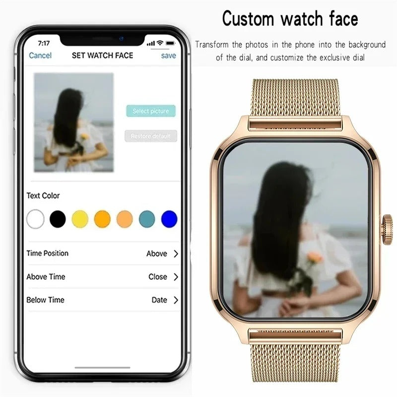 2025 Smart Watch Women 2.01" Full Touch Screen Heart Rate Tracker Bluetooth Call Waterproof Sport Smartwatch Men
