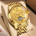 OLEVS Men's Watches Top Brand Luxury Watch for Men Original Waterproof Stainless Steel Chronograph Moon Phase