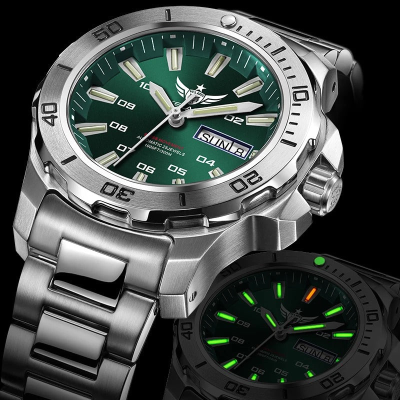 Yelang V1019 Brand 44MM Men Watch NH36 100M PROFESSIONAL WATERPROOF Deep Diving Mechanical Automatic Watch Sapphire